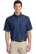 Port & Company Adult Unisex Short Sleeve Value 6.5-ounce 100% Cotton Denim Shirt